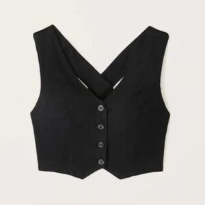 Abercrombie & Fitch Linen Blend Vest Top